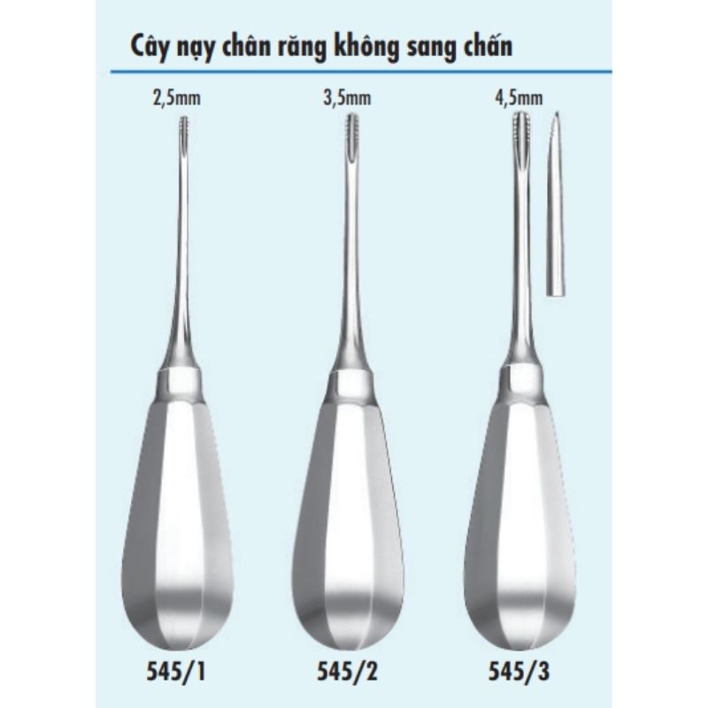 Cây nạy chân răng không sang chấn được chế tạo đặc biệt của Carl Martin.