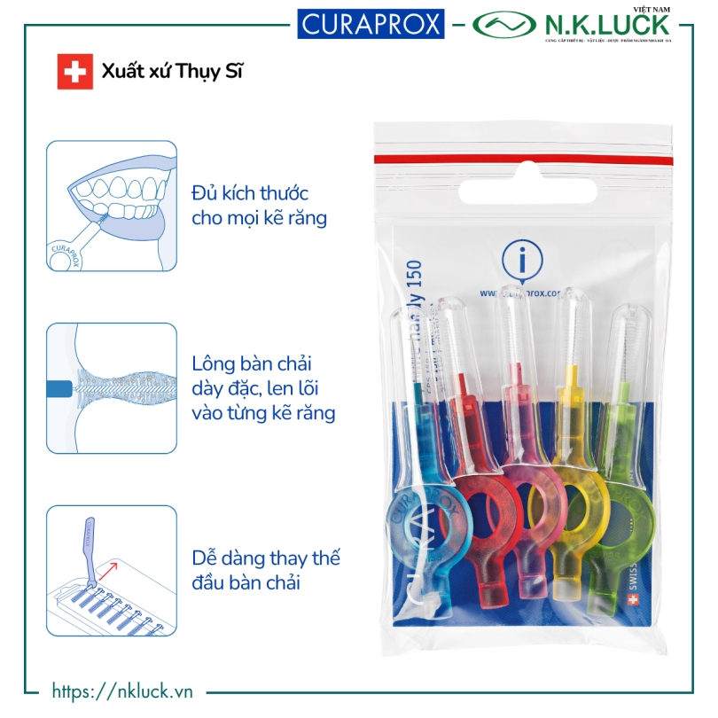 Curaprox CPS Prime 150 đủ 5 kích thước
